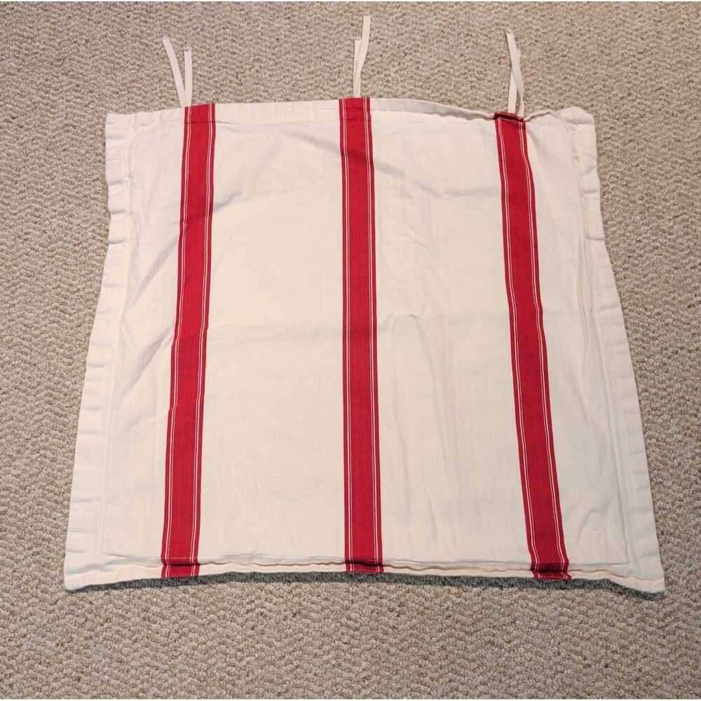 Ralph Lauren Villa Martine Red Striped Euro Pillow Sham Country Cottage